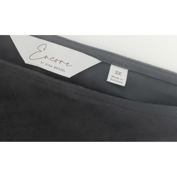 Encore by Idina Menzel Jumpsuit Women's Size 3X Black Tie Sash Romper V-Neck - Picture 4 of 12